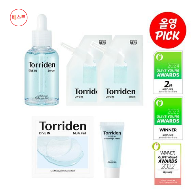 韓國 Torriden Dive-in Serum 50ml 三重獎限量版（+ 20ml Dive-in Cream + 10 個 Dive-in Pad）