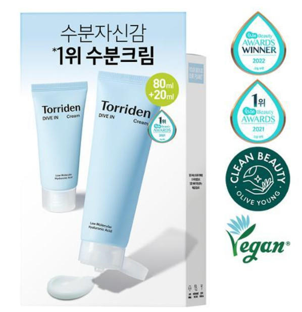 韓國 Torriden 低分子透明質酸乳霜80ml +（送20ml乳霜）