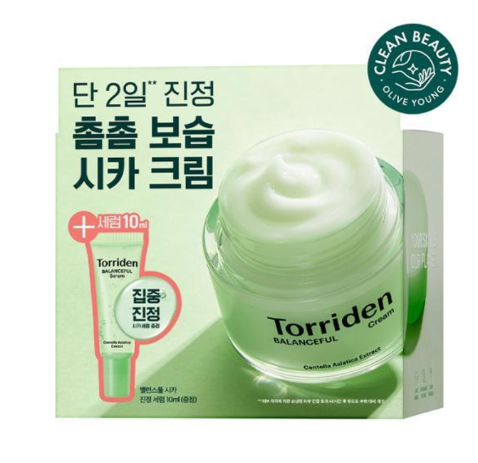 韓國 Torriden 積雪草平衡保濕面霜80ml+（送精華10ml）