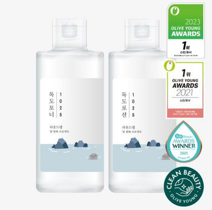 韓國 Round Lab獨島爽膚水 + 乳液特裝 (200ml+200ml)