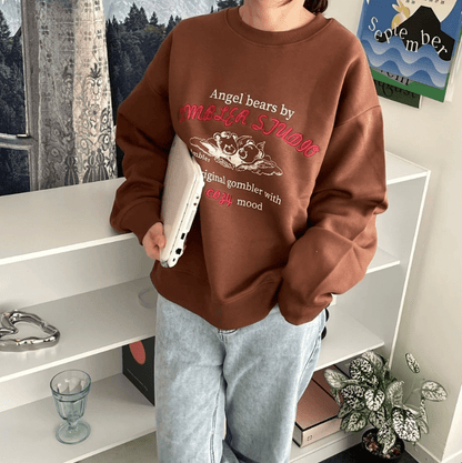 韓國 Ambler Angel Bears Sweatshirt【AR059】 - STT Mall HK 靚太網購