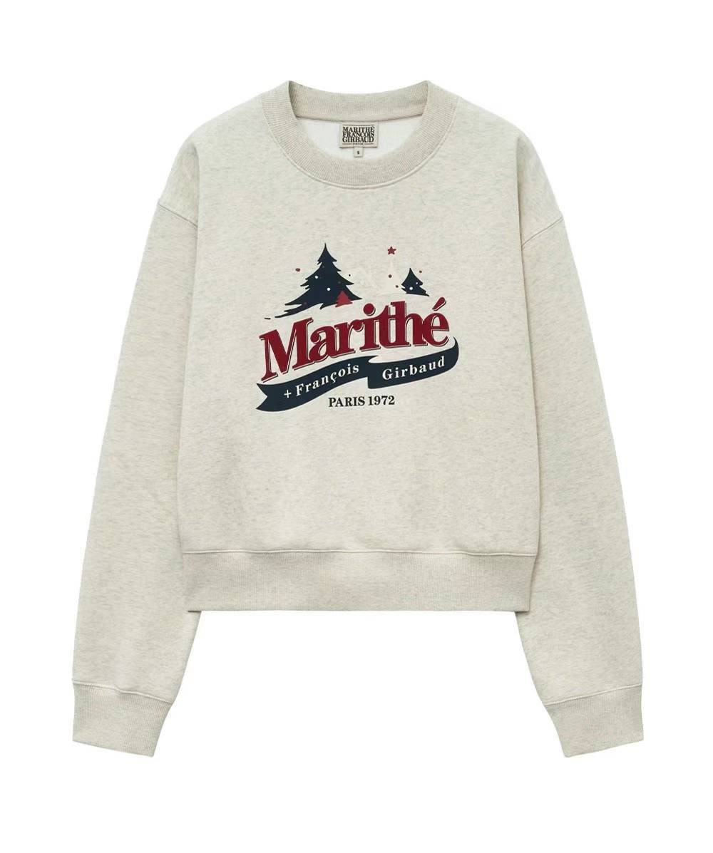 韓國 Marithe Francois Girbaud W WINTER CHALET CROP SWEATSHIRT BRUSHED 【MF001】 - STT Mall HK 靚太網購