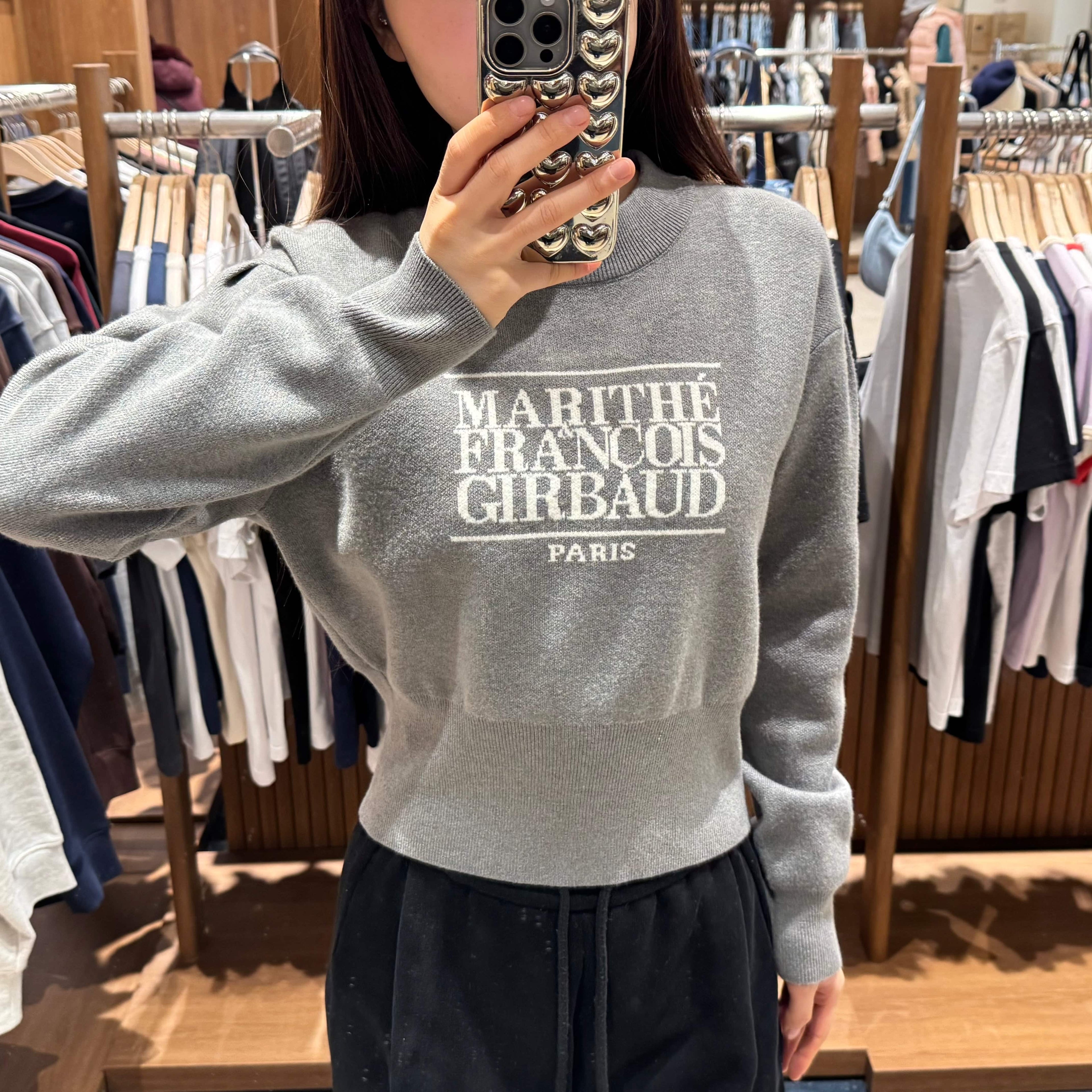 韓國 Marithe Francois Girbaud W CLASSIC LOGO CROP KNIT 【MF003】 - STT Mall HK 靚太網購