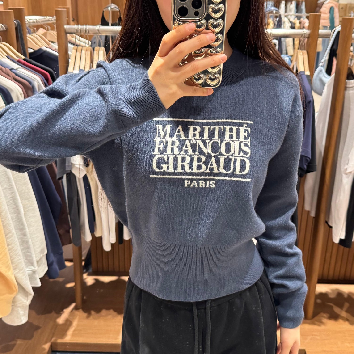 韓國 Marithe Francois Girbaud W CLASSIC LOGO CROP KNIT 【MF003】 - STT Mall HK 靚太網購