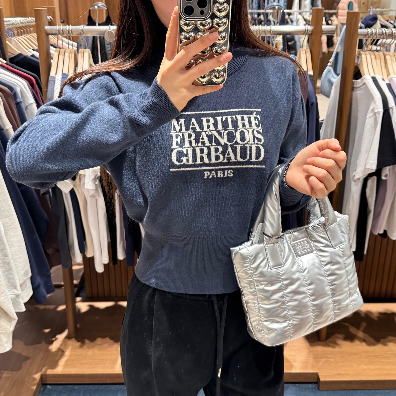 韓國 Marithe Francois Girbaud W CLASSIC LOGO CROP KNIT 【MF003】 - STT Mall HK 靚太網購