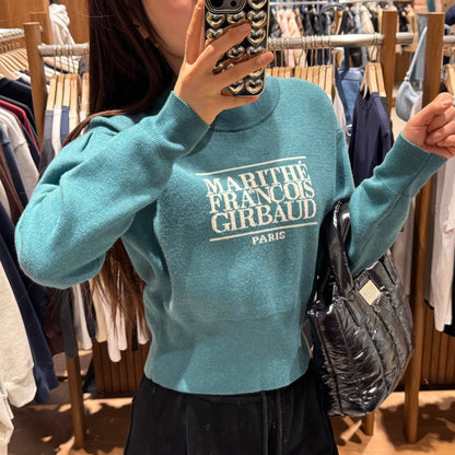 韓國 Marithe Francois Girbaud W CLASSIC LOGO CROP KNIT 【MF003】 - STT Mall HK 靚太網購