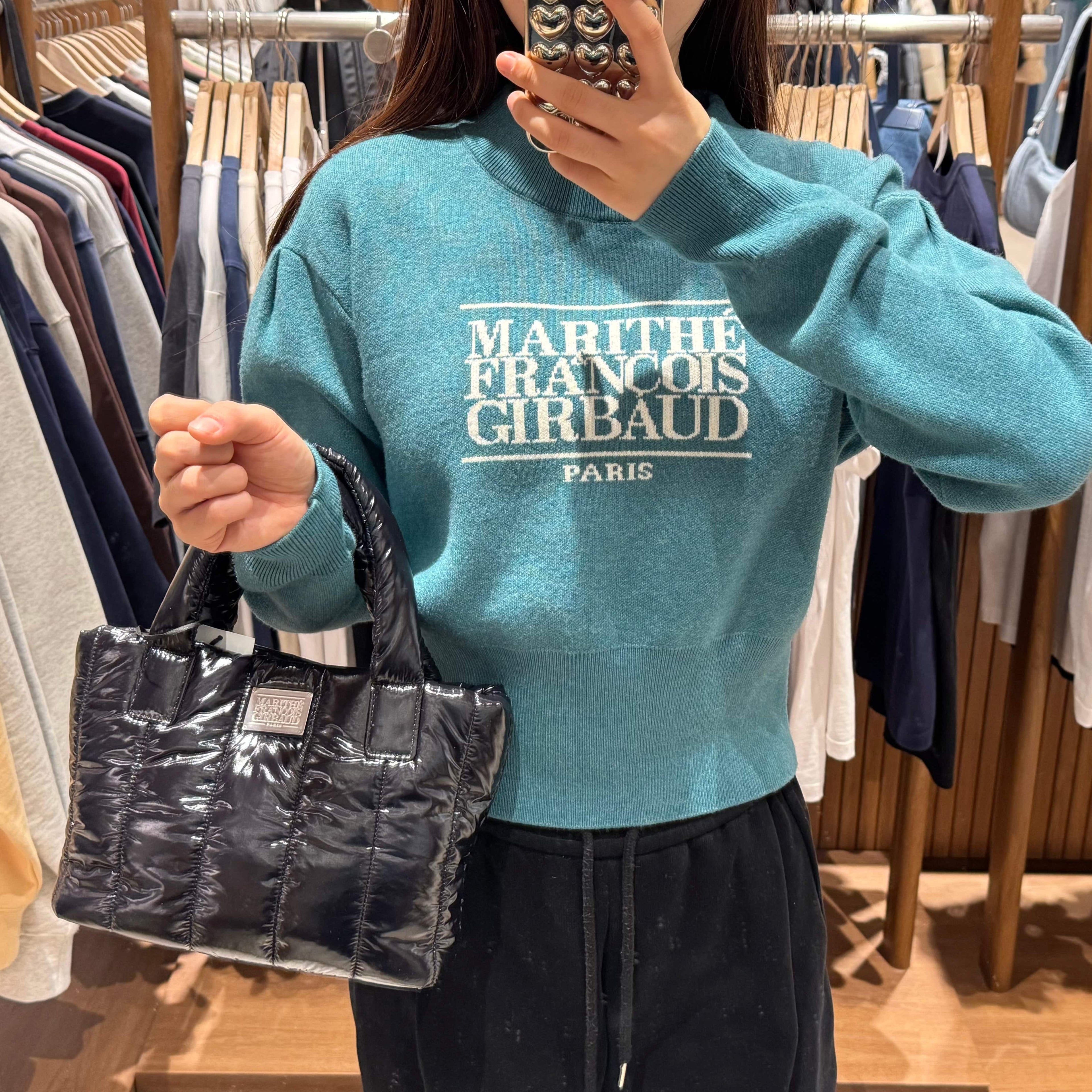 韓國 Marithe Francois Girbaud W CLASSIC LOGO CROP KNIT 【MF003】 - STT Mall HK 靚太網購