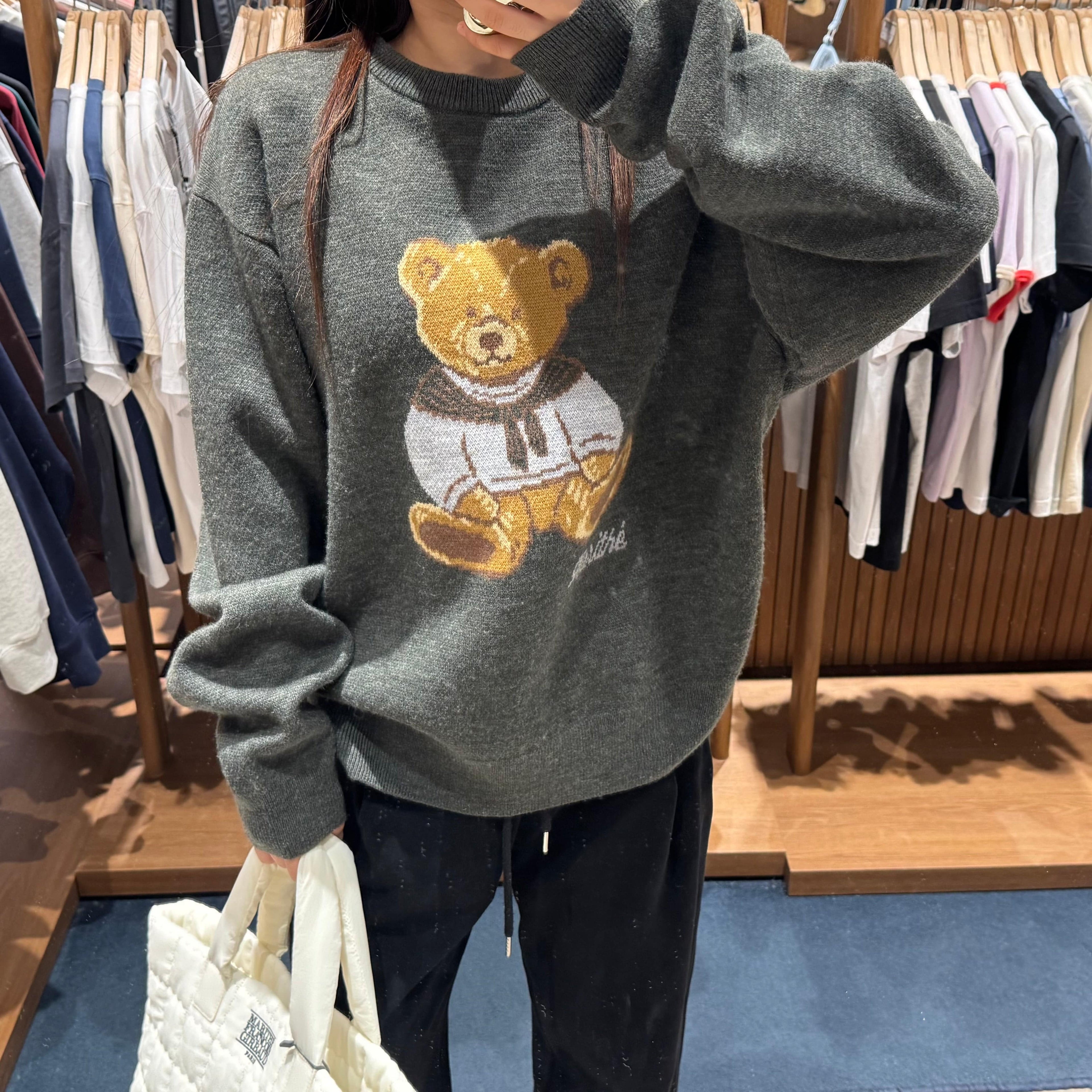 韓國 Marithe Francois Girbaud DOODLE BEAR SWEATER 【MF006】 - STT Mall HK 靚太網購