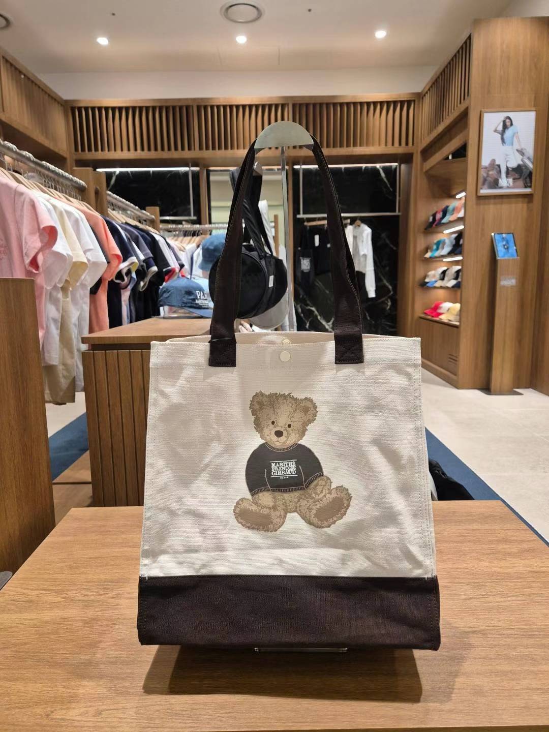 韓國 Marithe Francois Girbaud DOODLE BEAR BIG SHOPPER BAG 【MF009】 - STT Mall HK 靚太網購