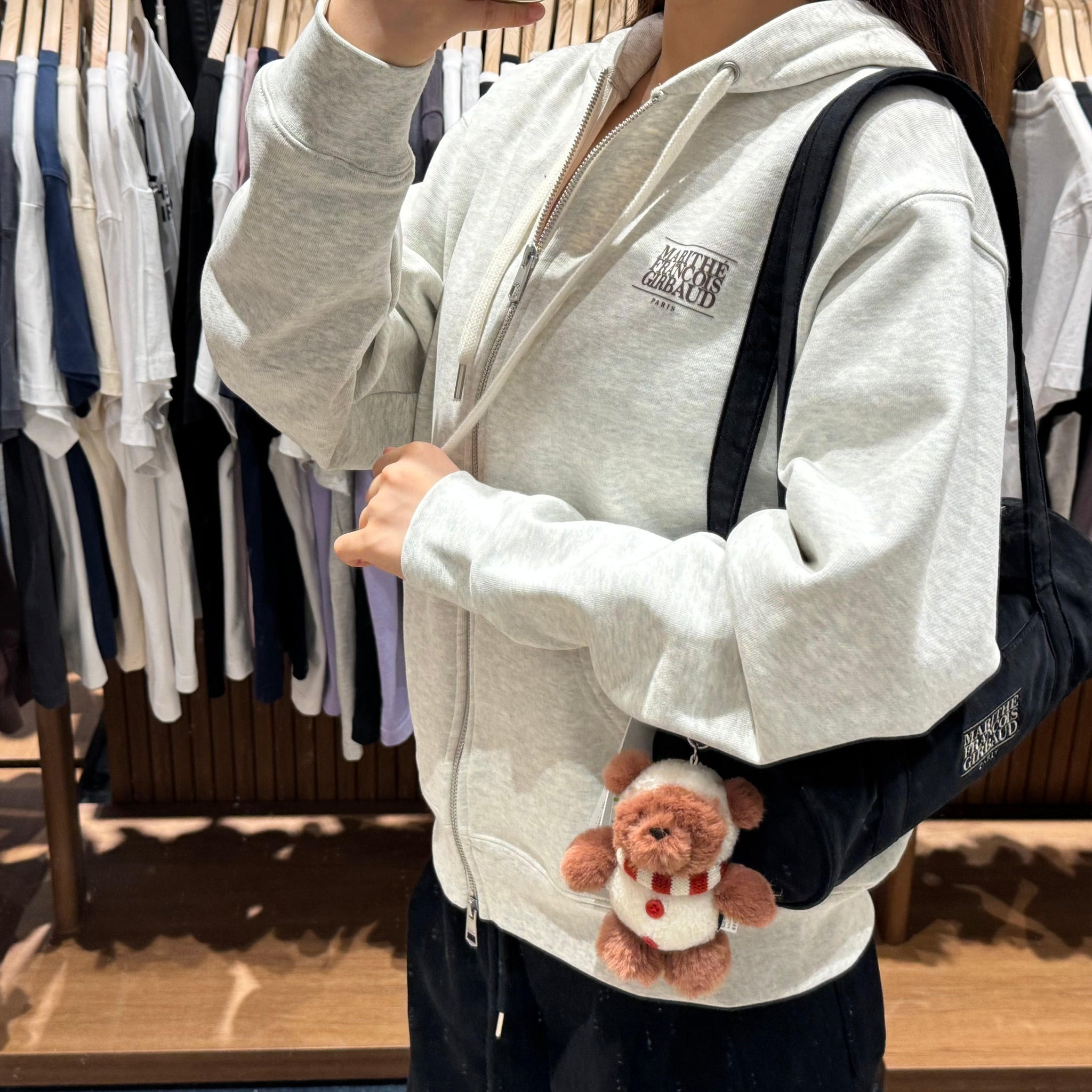 韓國 Marithe Francois Girbaud BIG CLASSIC LOGO HOODIE ZIPUP 【MF010】 - STT Mall HK 靚太網購