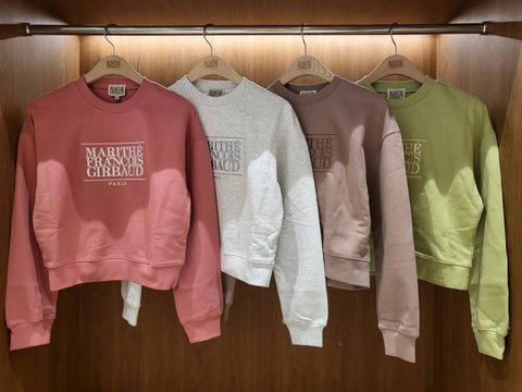 韓國 Marithe Francois Girbaud W CLASSIC LOGO CROP SWEATSHIRT 【MF015】 - STT Mall HK 靚太網購