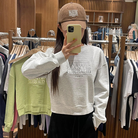 韓國 Marithe Francois Girbaud W CLASSIC LOGO CROP SWEATSHIRT 【MF015】 - STT Mall HK 靚太網購