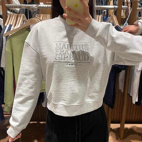 韓國 Marithe Francois Girbaud W CLASSIC LOGO CROP SWEATSHIRT 【MF015】 - STT Mall HK 靚太網購