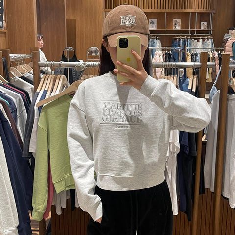 韓國 Marithe Francois Girbaud W CLASSIC LOGO CROP SWEATSHIRT 【MF015】 - STT Mall HK 靚太網購