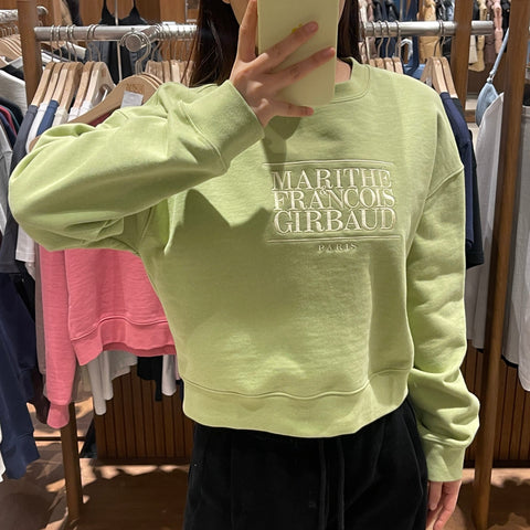 韓國 Marithe Francois Girbaud W CLASSIC LOGO CROP SWEATSHIRT 【MF015】 - STT Mall HK 靚太網購