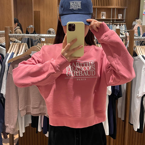 韓國 Marithe Francois Girbaud W CLASSIC LOGO CROP SWEATSHIRT 【MF015】 - STT Mall HK 靚太網購