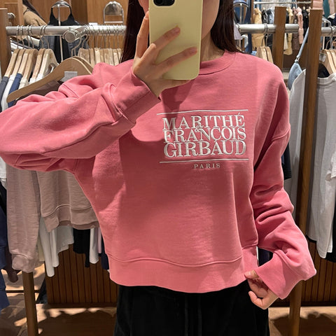韓國 Marithe Francois Girbaud W CLASSIC LOGO CROP SWEATSHIRT 【MF015】 - STT Mall HK 靚太網購
