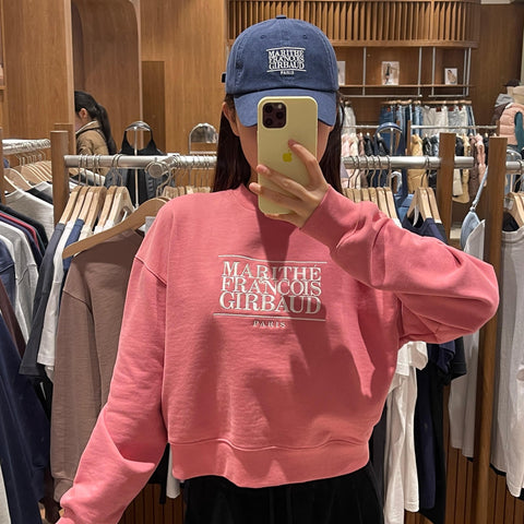 韓國 Marithe Francois Girbaud W CLASSIC LOGO CROP SWEATSHIRT 【MF015】 - STT Mall HK 靚太網購
