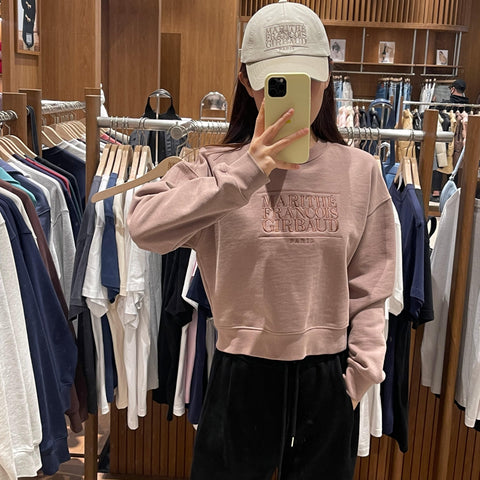 韓國 Marithe Francois Girbaud W CLASSIC LOGO CROP SWEATSHIRT 【MF015】 - STT Mall HK 靚太網購
