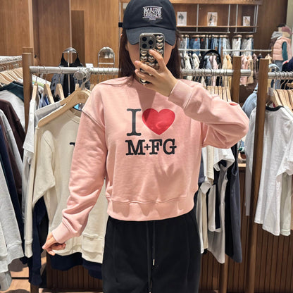 韓國 Marithe Francois Girbaud W I LOVE MFG CROP SWEATSHIRT【MF017】 - STT Mall HK 靚太網購