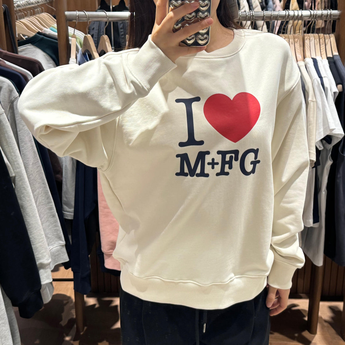 韓國 Marithe Francois Girbaud I LOVE MFG SWEATSHIRT【MF115】 - STT Mall HK 靚太網購