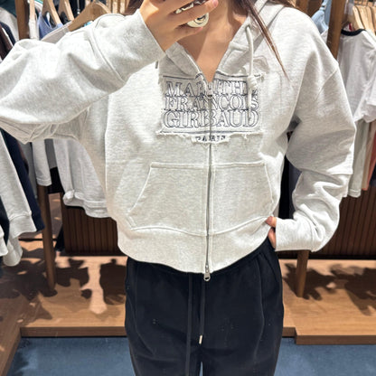 韓國 Marithe Francois Girbaud W CLASSIC LOGO CROP HOODIE ZIPUP 【MF018】 - STT Mall HK 靚太網購