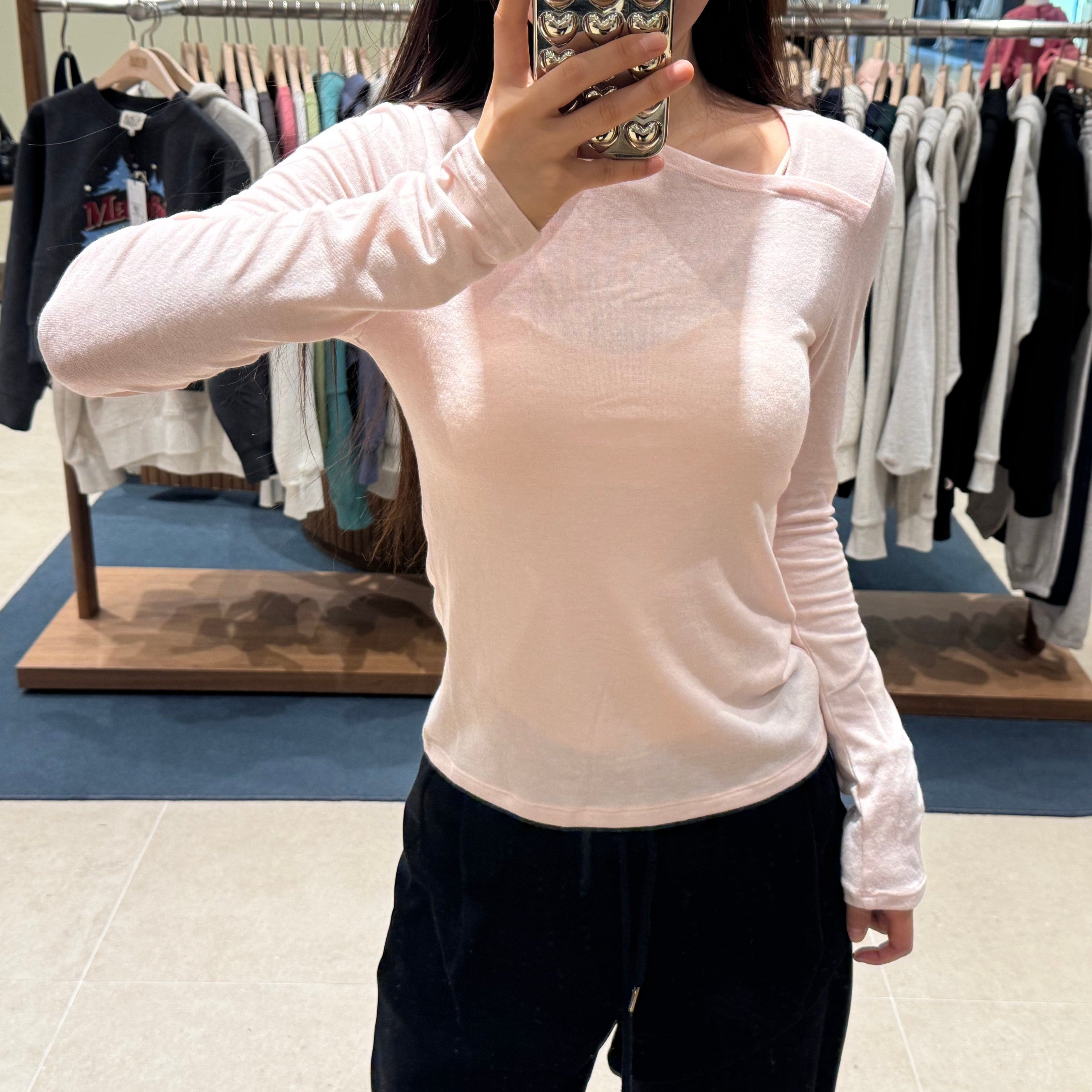 韓國 Marithe Francois Girbaud W NECK POINT LONG SLEEVE 【MF028】 - STT Mall HK 靚太網購