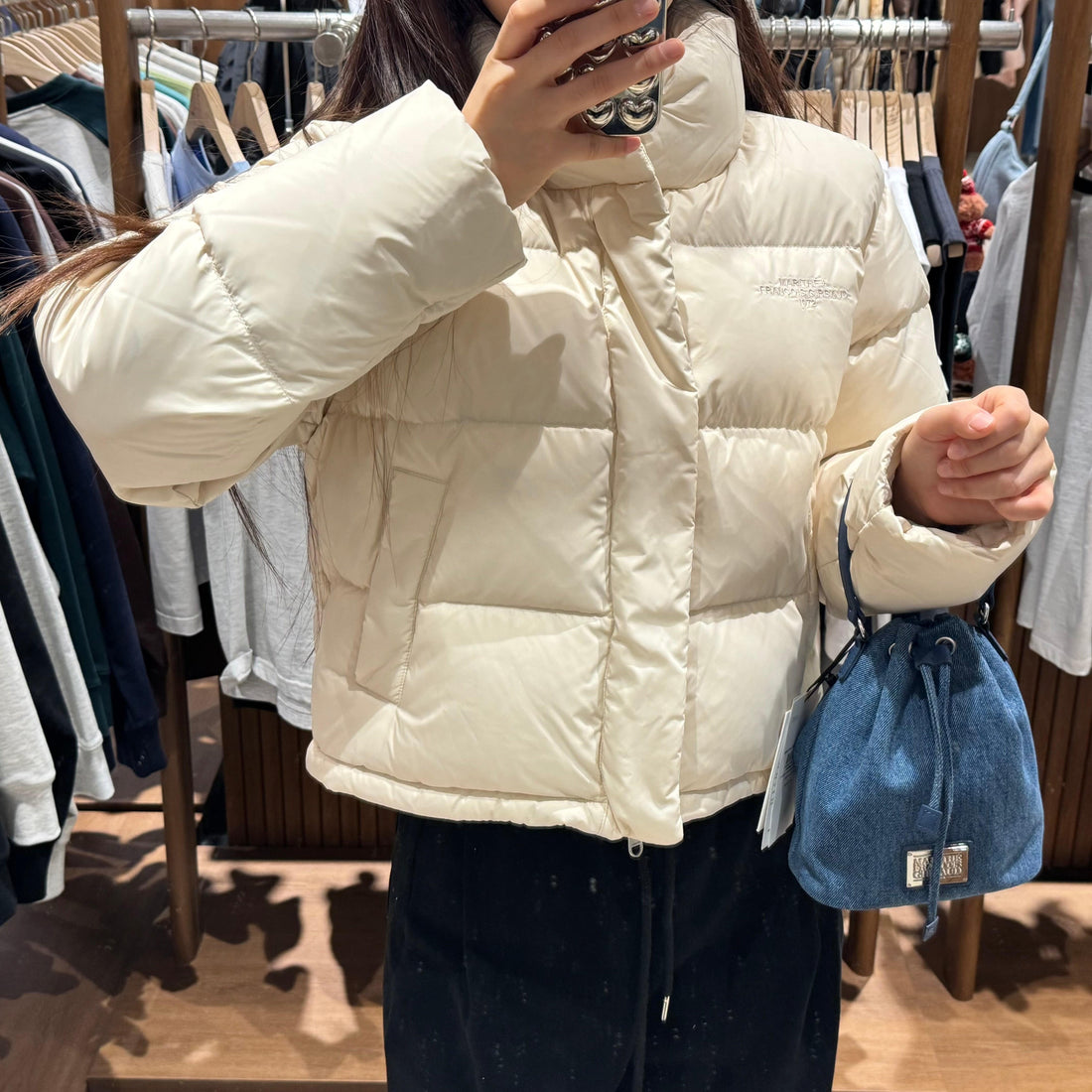 韓國 Marithe Francois Girbaud W BASIC DUCK DOWN CROP PUFFER 【MF032】 - STT Mall HK 靚太網購