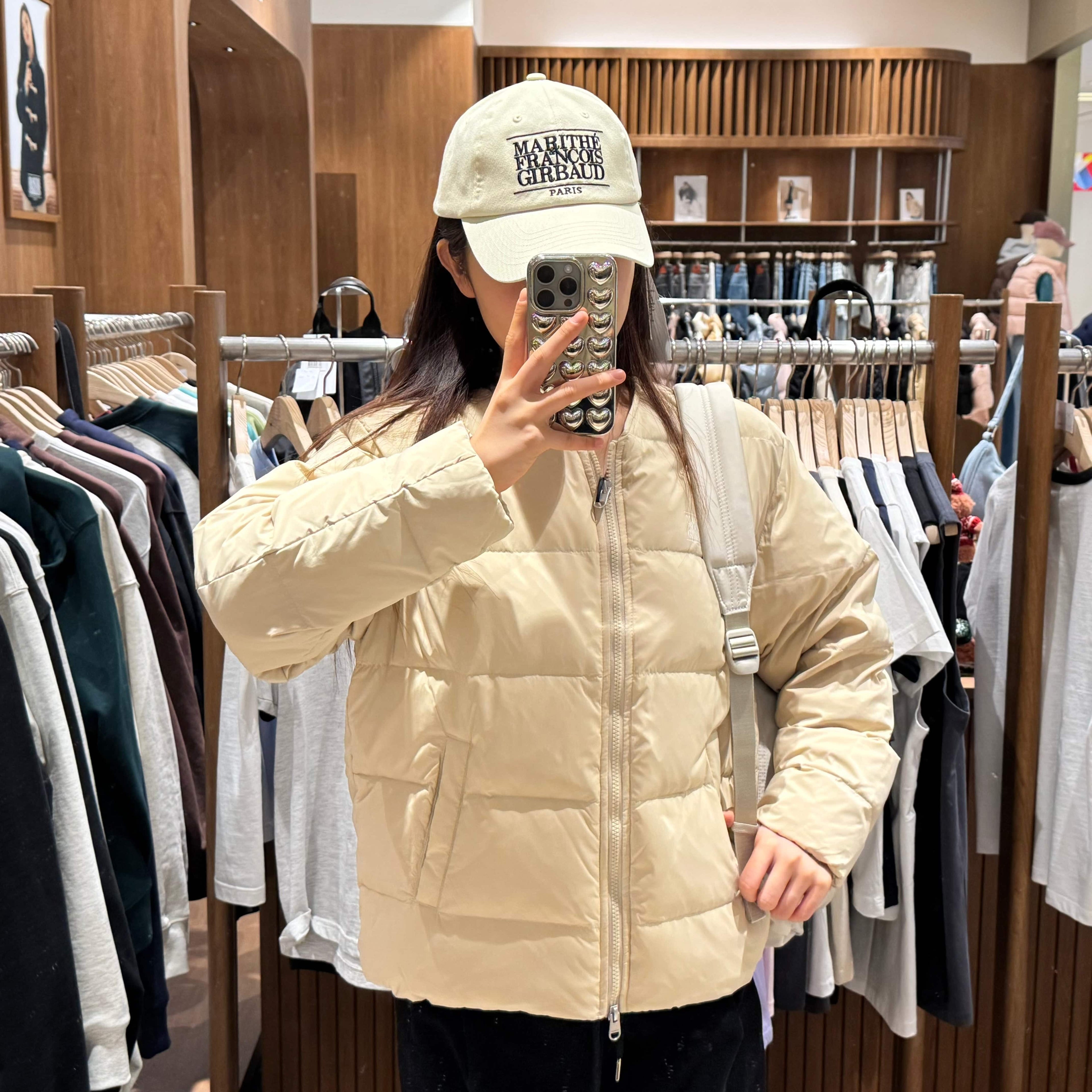 韓國 Marithe Francois Girbaud COLLARLESS LIGHTWEIGHT DUCK DOWN JACKET 【MF107】 - STT Mall HK 靚太網購