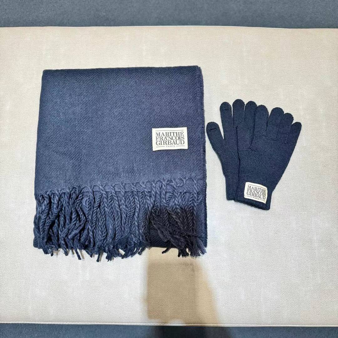 韓國 Marithe Francois Girbaud CLASSIC LOGO MUFFLER &amp; GLOVE GIFT PACK 【MF110】 - STT Mall HK 靚太網購