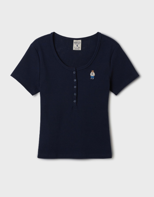 韓國 Who.A.U Steve Ribbed Henry Neck T-Shirt【WA063】 - STT Mall HK 靚太網購