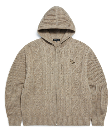 韓國Mark Gonzales ANGEL CABLE KNIT HOODIE ZIP-UP【MG076】 | STT Mall HK 靚太網購