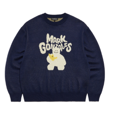 韓國 Mark Gonzales SHMOO JACQUARD KNIT SWEATER【MG078】 - STT Mall HK 靚太網購