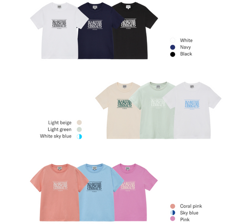 韓國 MFG W CLASSIC LOGO TEE 【MF166】 - STT Mall HK 靚太網購