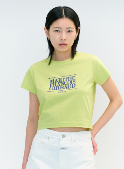 韓國 MFG W CLASSIC LOGO CROP TEE 【MF163】