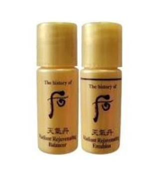 韓國 Whoo后 天氣丹 華炫重生再生水+乳液,5ml（各30支）【KX003】