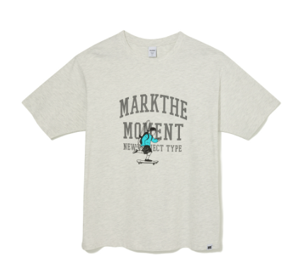 韓國 Markm BIG SLOGAN BOARDER TSHIRT【MA058】 - STT Mall HK 靚太網購