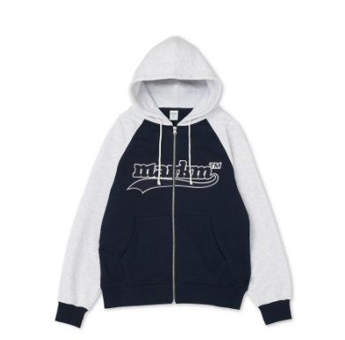 韓國 Markm SWING LOGO RAGLAN HOODIE ZIP-UP【MA051】