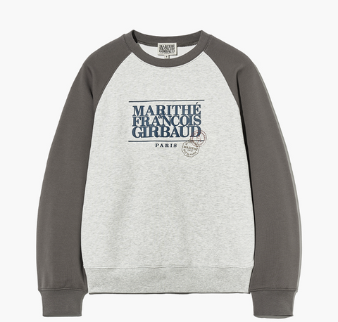 韓國 Marithe Francois Girbaud CLASSIC LOGO COLOR BLOCK RAGLAN SWEATSHIRT 【MF298】 - STT Mall HK 靚太網購