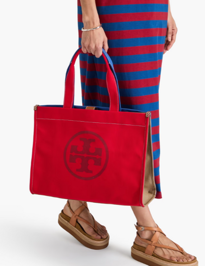 TORY BURCH Ella color-block canvas tote