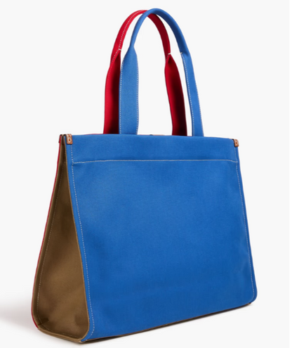 TORY BURCH Ella color-block canvas tote