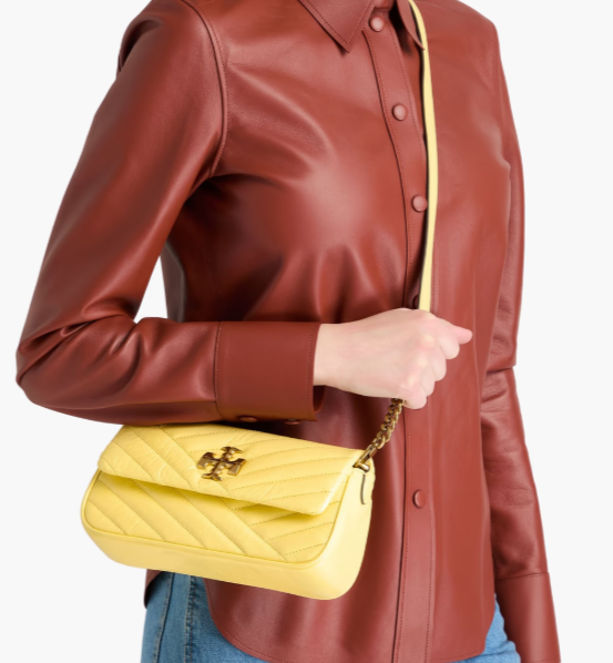 TORY BURCH Quilted patent-leather shoulder bag