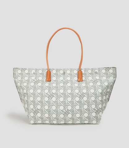 TORY BURCH Printed twill tote