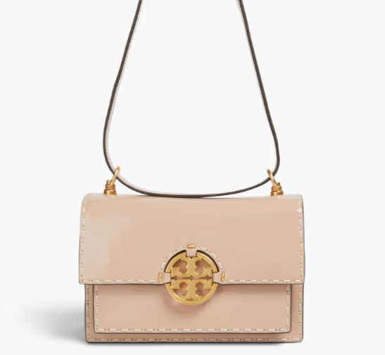 Tory Burch Miller glossed-leather cross-body bag