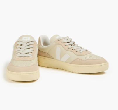 VEJA V-90 suede and leather sneakers【JA158】