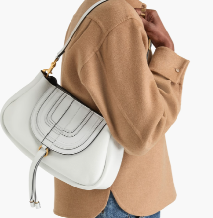 CHLOÉ Marcie smooth and textured-leather shoulder bag