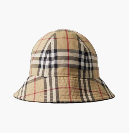 BURBERRY Checked canvas bucket hat