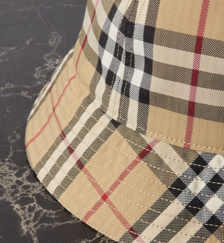 BURBERRY Checked canvas bucket hat