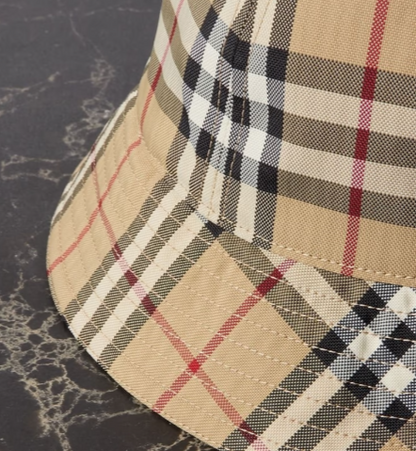 BURBERRY Checked canvas bucket hat