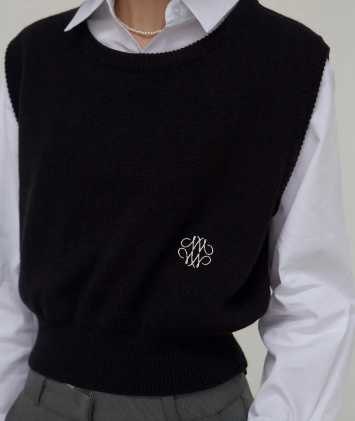 韓國 Nick Nicole CREW NECK VEST【NN101】